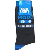 Wholesale - 1pr BUD LIGHT BLK MEN CREW SOCKS SIZE 10-13 C/P 60, UPC: 194382048207